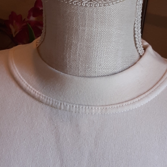 AMSTERDAM...HOLLAND Crest Cotton Blend Sweatshirt White on White NORTEX PRINT M - Picture 6 of 10